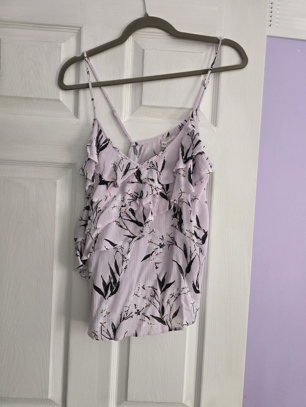 Aeropostale Lavender Floral Ruffle Cami